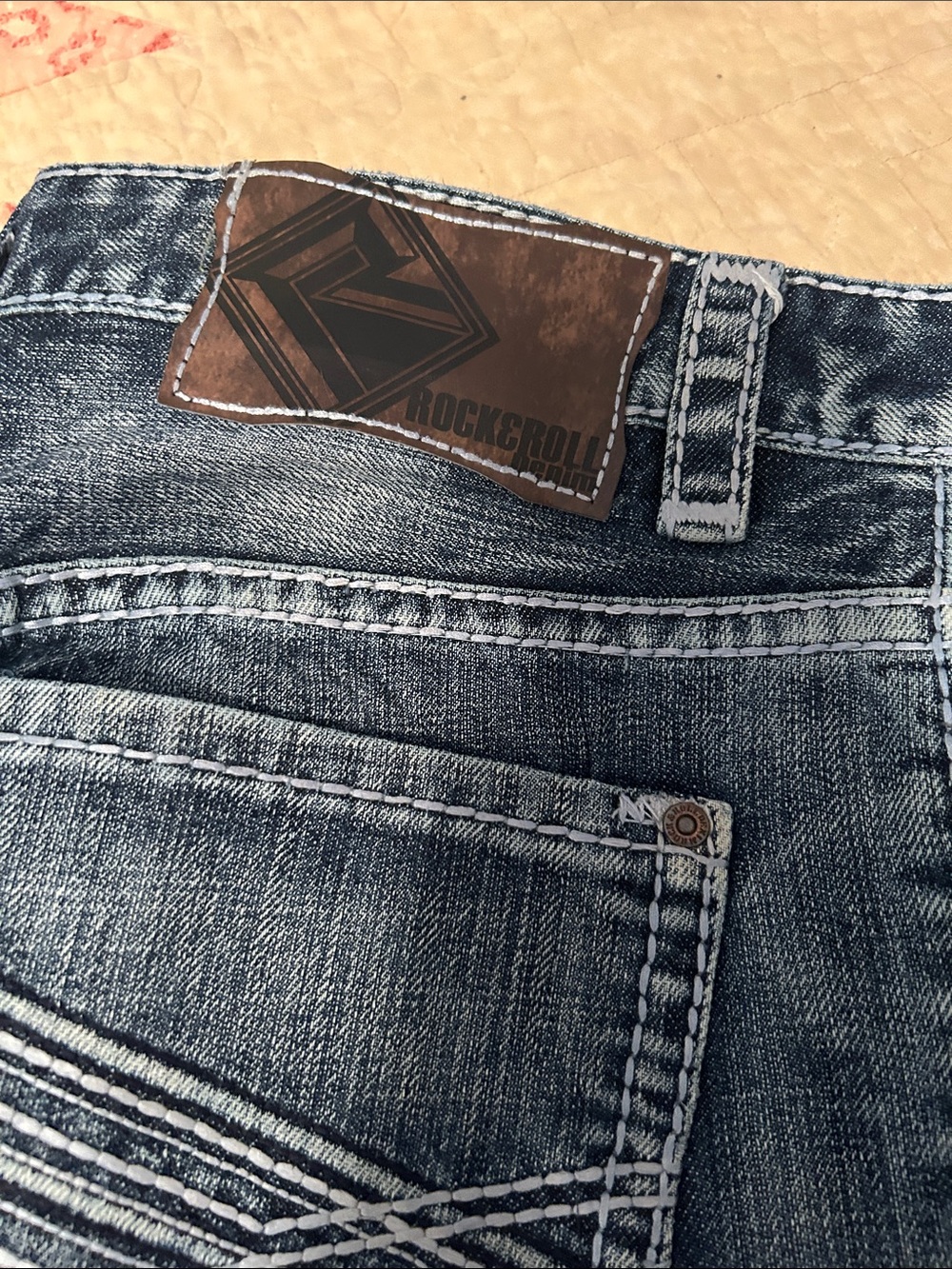 30x34 Rock and Roll Denim Jeans Starched - Picture 2 of 4